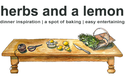 herbs and a lemon